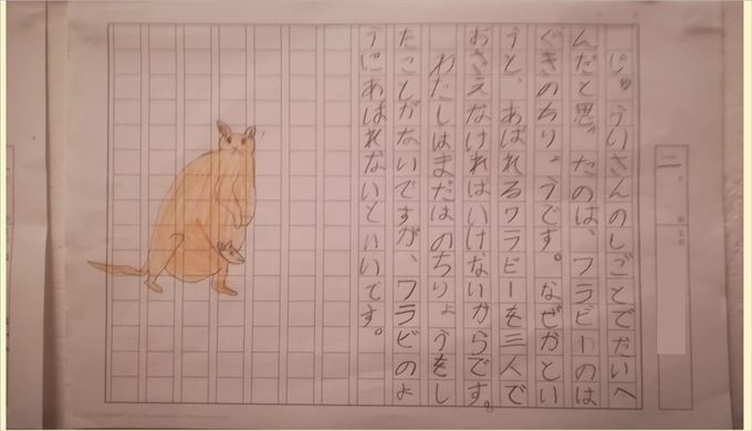 いろはにほへと秋の展示２年生『どうぶつ園のじゅうい』